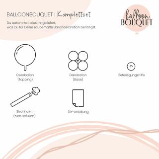 Folienballon 43 cm - Welcome Baby - mit Basis