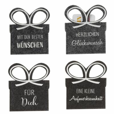 Filz-Geschenktasche für Gutscheinkarten - Auswahl