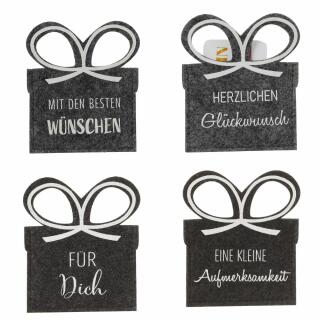 Filz-Geschenktasche für Gutscheinkarten - Auswahl