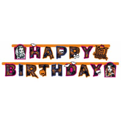 Girlande Happy Birthday Monster High Halloween