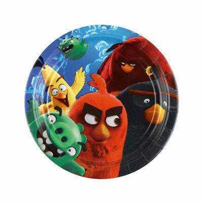 Pappteller Angry Birds Movie klein, 8 Stück