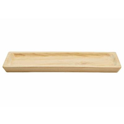 Deko-Tablett aus Paulownia Holz natur 35 x 3 x 17 cm