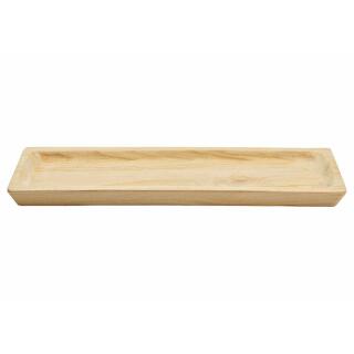 Deko-Tablett aus Paulownia Holz natur 35 x 3 x 17 cm