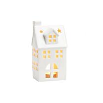 Windlicht Haus aus Porzellan 9 x 19 x 7 cm Haus 1