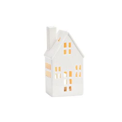 Windlicht Haus aus Porzellan 9 x 19 x 7 cm Haus 2