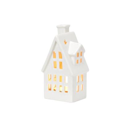 Windlicht Haus aus Porzellan 7 x 14 x 5 cm Haus 2