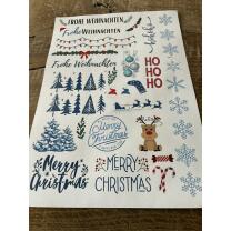Kerzentattoos Weihnachten blau