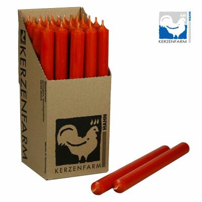 Stabkerze 250 x 22 mm - durchgefärbt - Made in Germany 11 rost 1 Stück