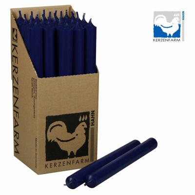 Stabkerze 250 x 22 mm - durchgefärbt - Made in Germany 16 dunkelblau 1 Stück