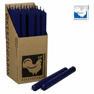 Stabkerze 250 x 22 mm - durchgefärbt - Made in Germany 16 dunkelblau 1 Stück
