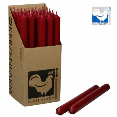 Stabkerze 250 x 22 mm - durchgefärbt - Made in Germany 29 himbeerrot 1 Stück