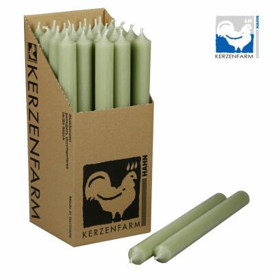 Stabkerze 250 x 22 mm - durchgefärbt - Made in Germany 36 salbei 1 Stück