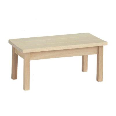 Gartentisch Holz natur mit Rillen - ca. 13 x 6,5 x 6 cm