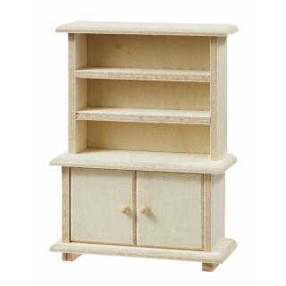 Miniatur Schrank IV Buffetschrank - Holz natur - 8 x 3,1 x 10,1 cm