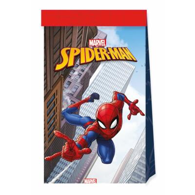 Spiderman Crime Fighter - Partytüten aus Papier, 4 Stück