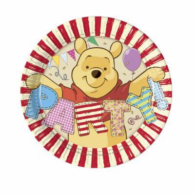 Pappteller klein - Winnie Pooh Alphabet  - 20 cm