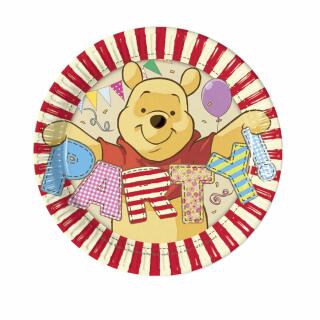Pappteller klein - Winnie Pooh Alphabet  - 20 cm