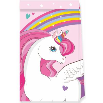 Partytüten aus Papier - Einhorn Rainbow Colors, 4 Stück