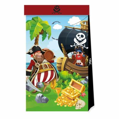 Partytüten aus Papier - Pirat - Pirate Island, 4 Stück