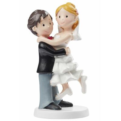 Hochzeitspaar Bräutigam hebt Braut 10 cm (441)