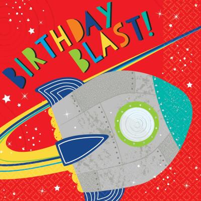 Servietten Weltraum Rakete - Blast off, 20 Stück