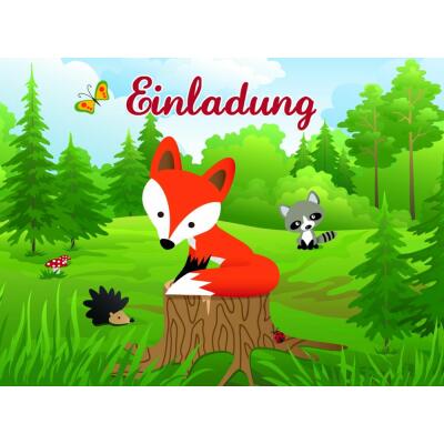 Kleiner Fuchs  - Einladungskarten mit Umschlag