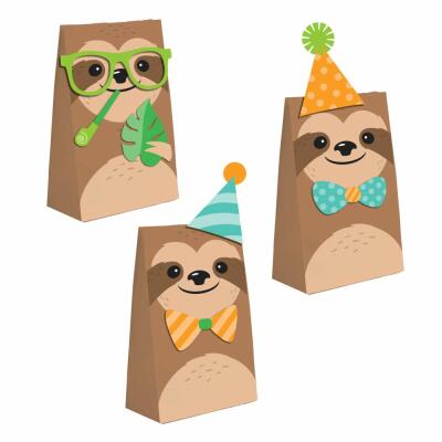 Cooles Faultier -Partytüten aus Papier, 8 Stück