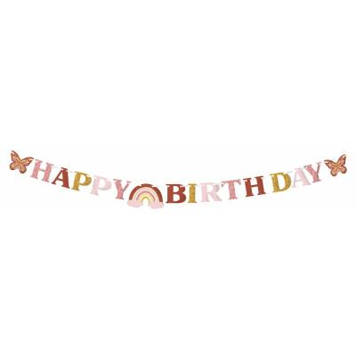 Boho Birthday  - Girlande Happy Birthday - 3 m