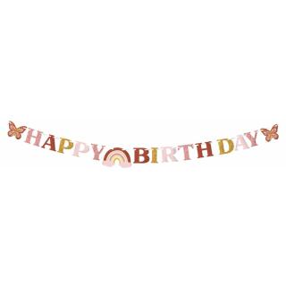Boho Birthday  - Girlande Happy Birthday - 3 m