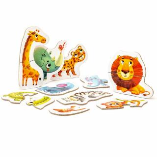 Puzzle Wildtiere "African Animals" - 16 Teile