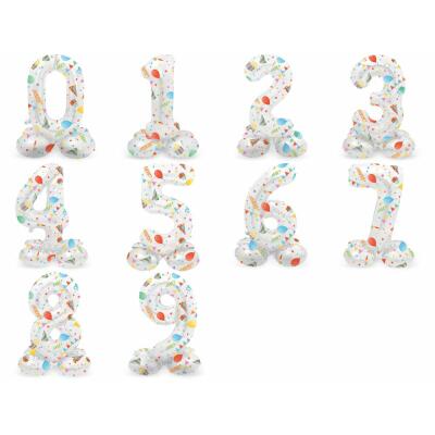 stehender Folienballon Zahl - Joyful Party - Auswahl