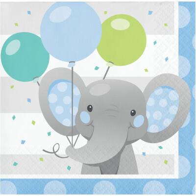 Servietten klein - Bezaubernder Elefant blau16 Stück