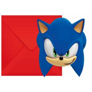 Sonic the Hedgehog - Einladungskarten mit Umschlag, 6 Stück