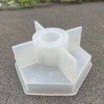 Silikon Gießform Kerzenhalter Sechseck ca. 10,2 x 9...