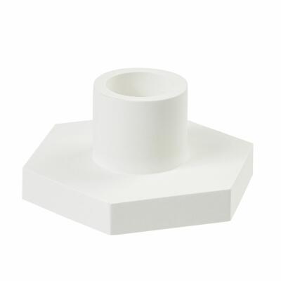 Kerzenhalter sechseckig ca. 9 x 8 x 4  cm aus Keraflott für Stabkerzen - handmade