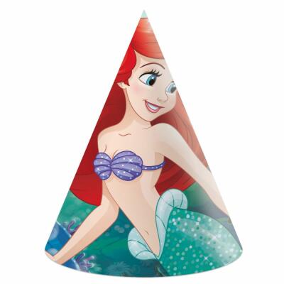 Meerjungfrau Arielle - Partyhütchen, 6 Stück