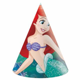 Meerjungfrau Arielle - Partyhütchen, 6 Stück