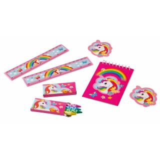 Einhorn (Amscan) - Schreibset - Mitgebsel-Set, 20-teilig