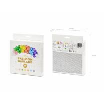 DIY Ballongirlande 2 m - 60 Ballons - Regenbogen
