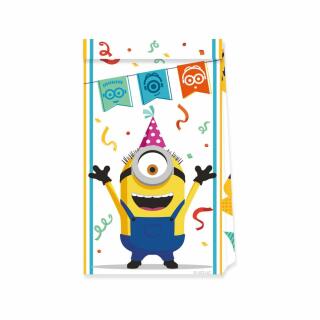 Minions Rise of Gru - 4 Partytüten aus Papier