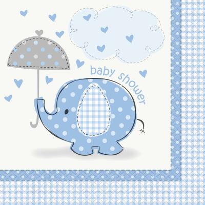 Servietten Baby Fantastisch blau Elefant, 16 Stück