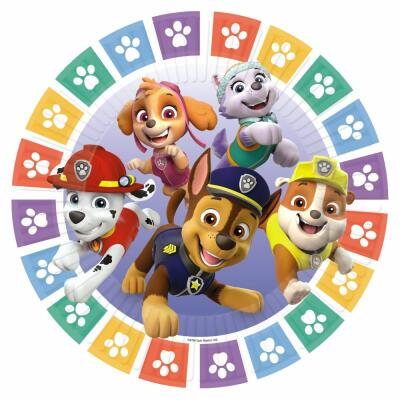 Paw Patrol 2022  -  Pappteller 23 cm, 8 Stück