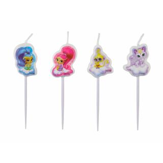 Shimmer und Shine - Mini-Kerzen, 4 Stück