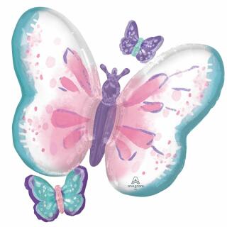 Schmetterling - Flutter -  Folienballon SuperShape 73 x 71 cm
