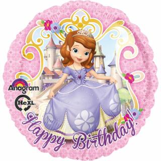 Prinzessin Sofia the First - Folienballon Happy Birthday 43 cm