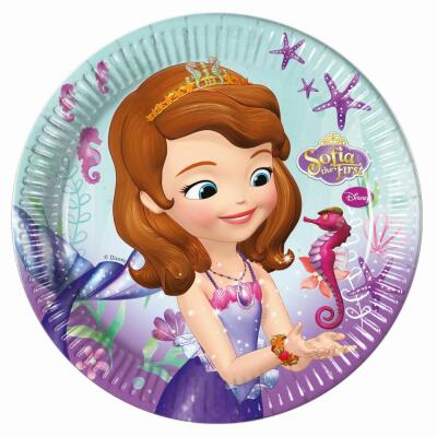 Pappteller Sofia the First - Pearl of the sea, 8 Stück