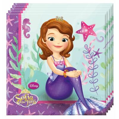 Servietten Sofia the First - Pearl of the sea, 20 Stück