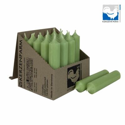 Stabkerze 100 x 22 mm - durchgefärbt - Made in Germany 51 jadegrün 25