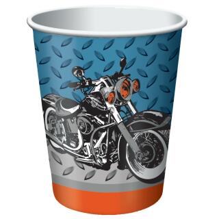 Motorrad - Biker - Becher 8 Stück