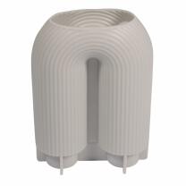 Silikon Gießform Vase U-Form geriffelt